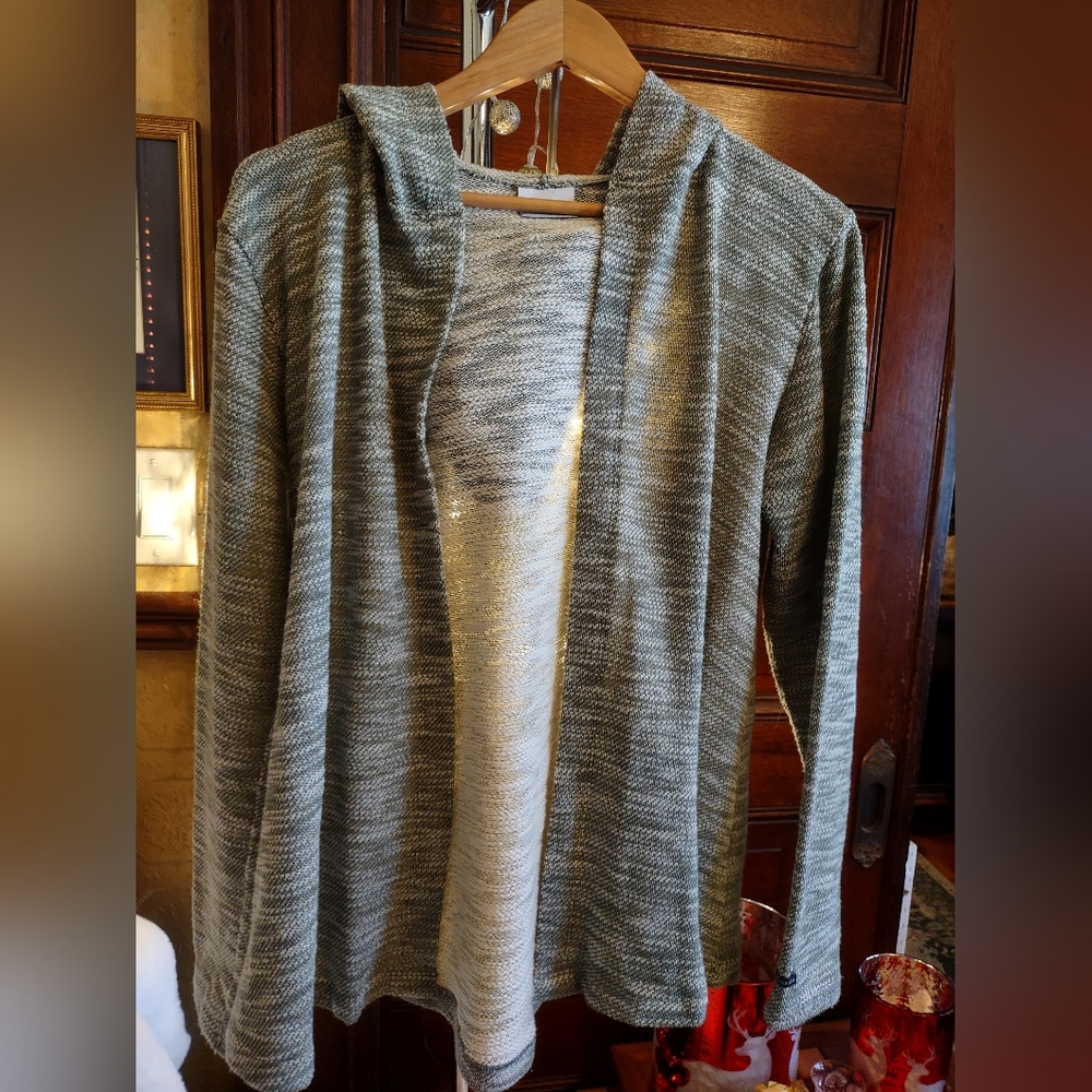 Columbia Sportswear Ladies Hooded LS Jacket, Sz Small, Open front, lightweight.